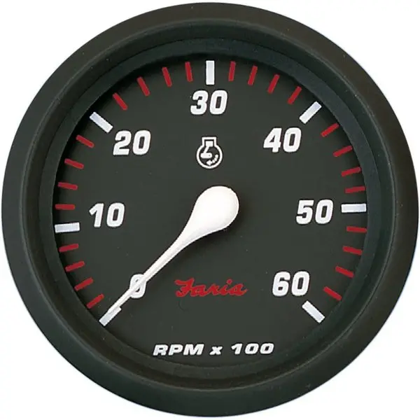 Professional Red 4 Tachometer 6000 Rpm Gas 1