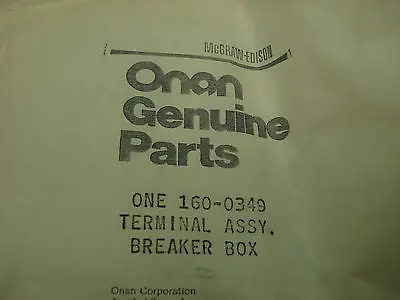 Onan Generator 160-0349 Terminal Assembly Breaker Box 1