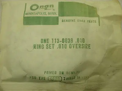 New Onan Generator Piston Ring Set 113-0039 Oversize .010 Bx7 1