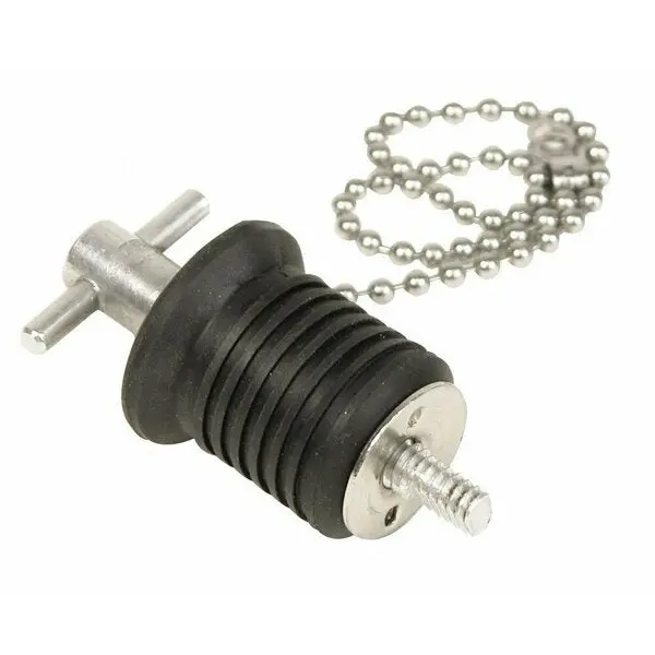 Dock Hardware And Fasteners Bailer; 1 Inch Diameter; Aluminum; With 8 Inch Stainless Steel Chain 1