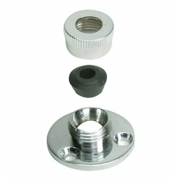 Dock Hardware And Fasteners 5/16 Inch Cable Diameter; 1-1/4 Inch Base Diameter; Chrome Plated; Brass 1