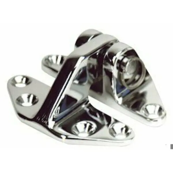 Dock Hardware And Fasteners Hatch Hinge; 2-5/8 Inch Length X 3-1/8 Inch Width; Silver; Brass; Single 1