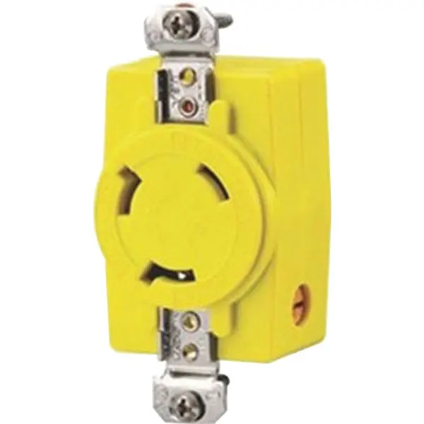 Yellow Electric Fishing Reel 30A 28Vdc Receptacle 1