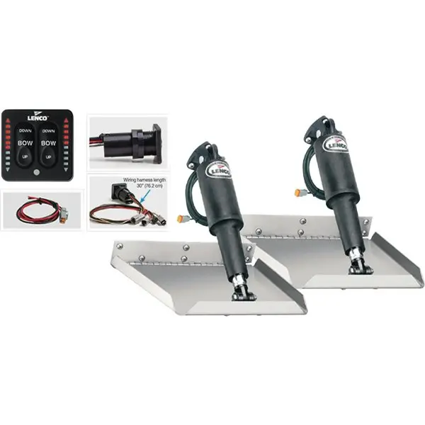 12" X 12" Edge Mount Electric Trim Tab Kit W/Led Indicator Switch 1
