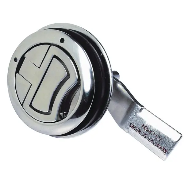 Round Hatch Handle,  Face: 2-3/8",  Overall Length: 3-3/4" 1