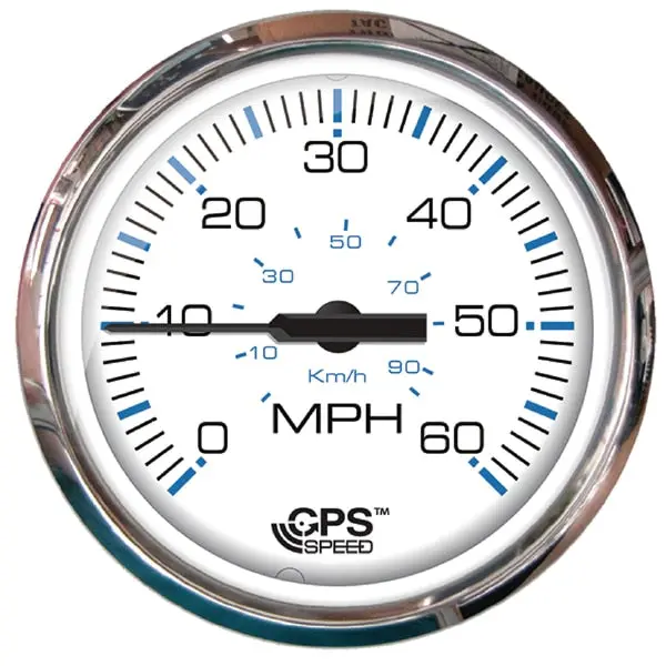 Gps Speedometer,  4" Gauge,  White - 60 Mph 1