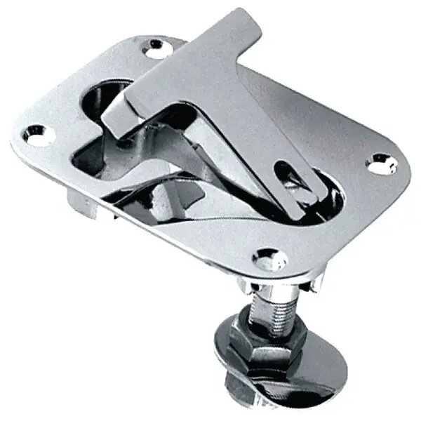 Chrome Plated Brass 3-13/16" X 3" Flush Hatch Dog 1