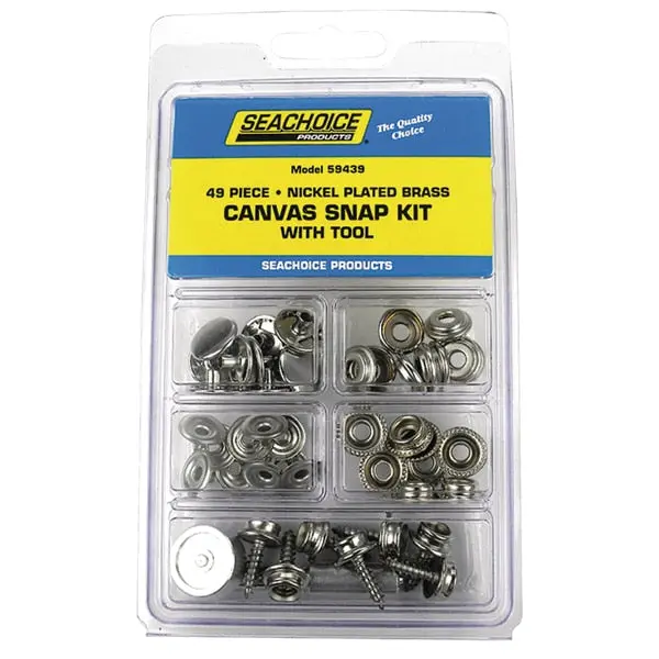Nickel Plated Brass Canvas Snap Kit With Tool - 48 Piece 1