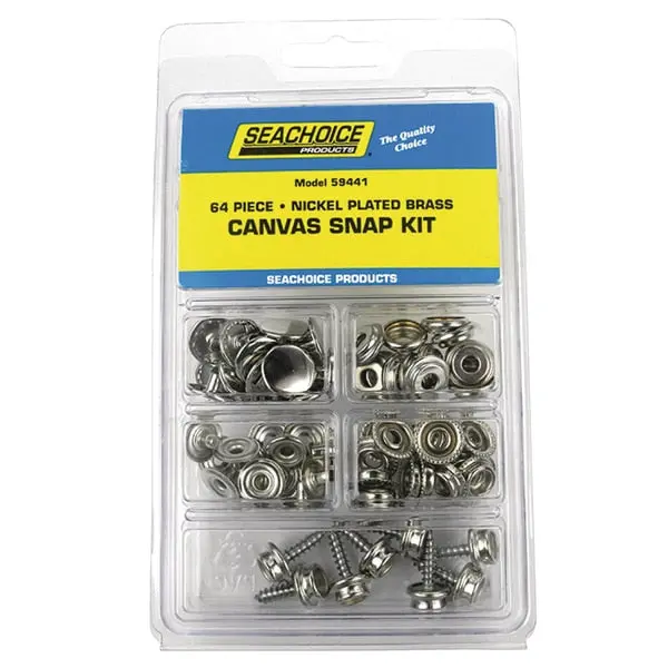 Nickel Plated Brass Canvas Snap Kit - 64 Piece 1