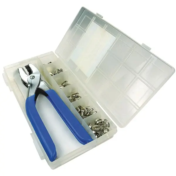 Nickel Plated Brass Snap Kit With Grip Tool - 72 Piece 1