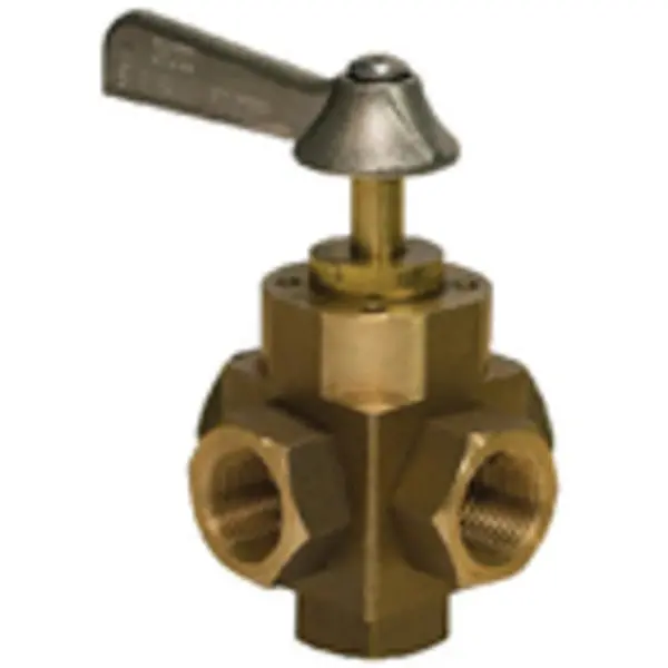 Fv-550L Bronze 5-Way Tank Selector Valve 1/2" Full Flow 1