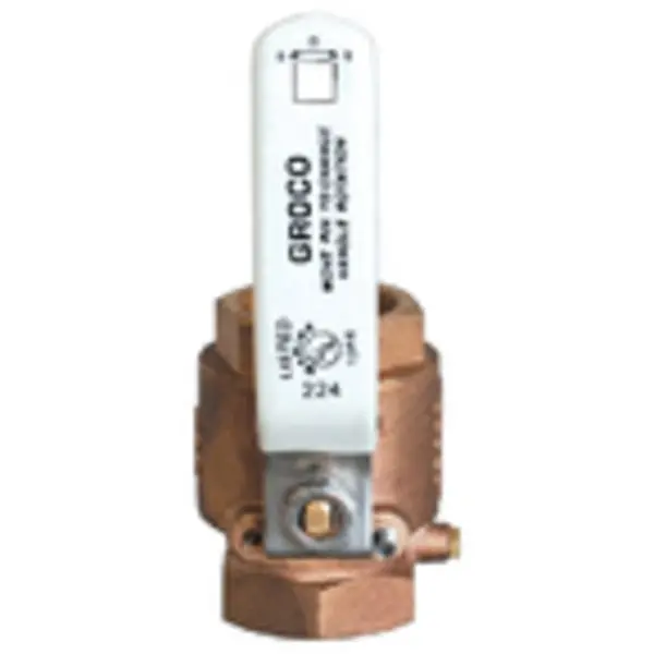 1-1/4" Bronze Full Flow In-Line Ball Valve 1