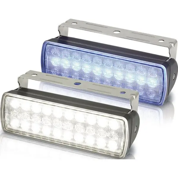 Hella Sea Hawk Xl Dual Color Led Floodlight,  Black Housing,  Blue/White Lights 1