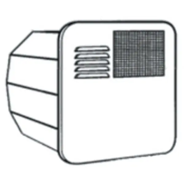 Suburban Water Heater Radius Door; Colonial White 1