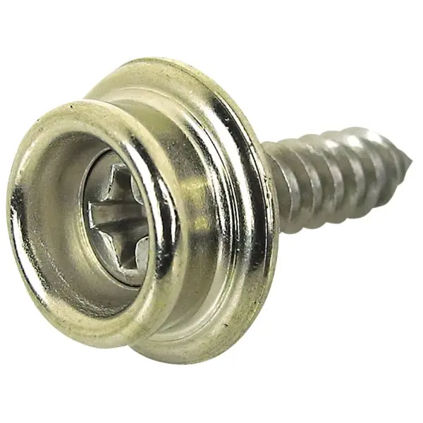 Stainless Steel Button Stud With Tapping Screw#8 X 3/8",  Male,  Qty. 40 1