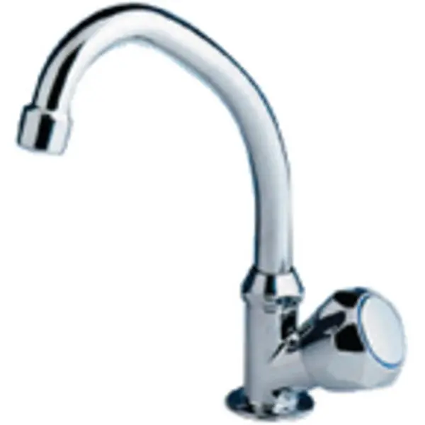 10172 Chrome Plated Brass Standard Cold Water Tap W Swivel Spout & Sta 1
