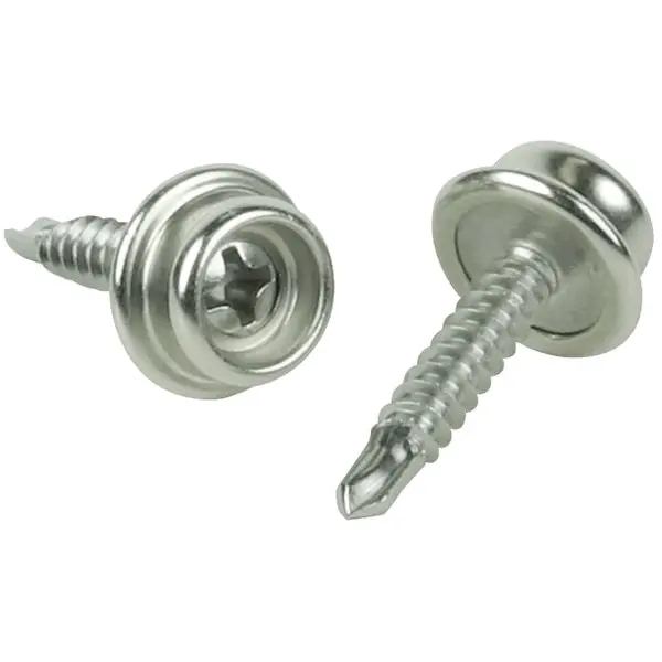Button Stud Self-Drilling Screw 1/2",  50/Pk 1