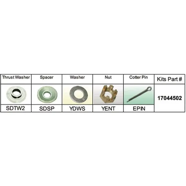 Fixed Hub Propeller Hardware Kit - Suzuki,  Type D,  Df140 Hp 1