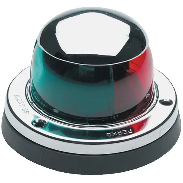 Horizontal Mount Chrome Plated Brass Bi-Color Bow Light,  2-3/8" O.D. 1