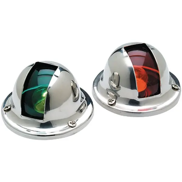 Vertical Mount Stainless Steel Side Lights (Sold As Pair),  2-1/4" O.D. 1