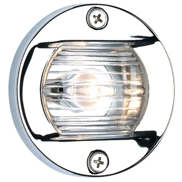 Transom Light With Stainless Steel Flange,  Round,  3" Dia. 1