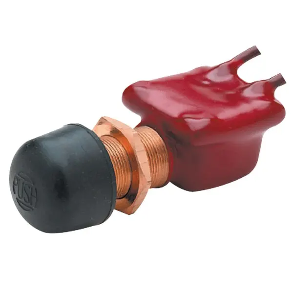 2 Position Push Button Switch With Plasticized Body,  Off/Mom. On 1