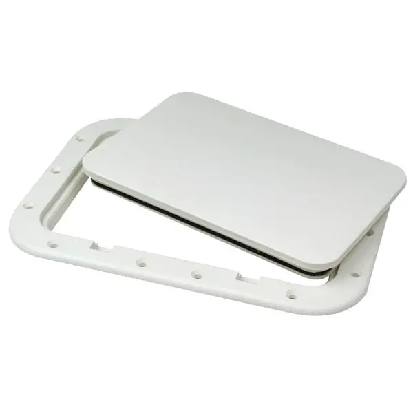 Polypropylene 7" X 11" Id Pry-Out Type Hatch-White 1