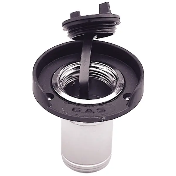 Chrome Plated Zinc Gas Deck Fill With Cap For 1-1/2"Hose 1