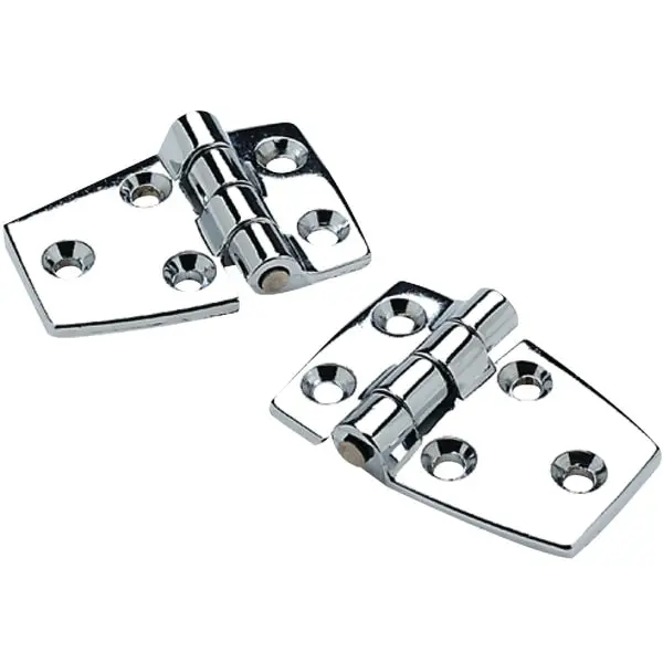 (2) 2-1/4" X 1-1/2" Chrome Plated Zinc 3/4" Short Side Hinges 1