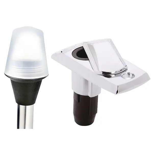 All-Round White Stow-A-Way Light With Base,  24" High 1