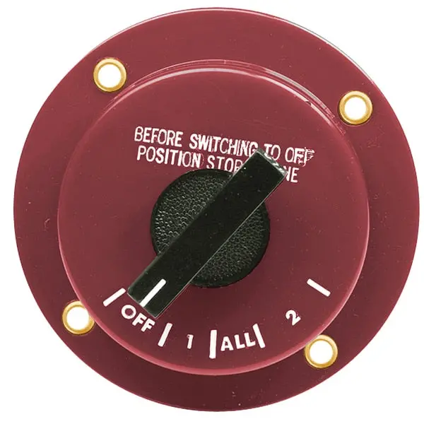 4 Position Battery Selector Switch Without Lock,  5-1/4" Dia. X 2-5/8" 1
