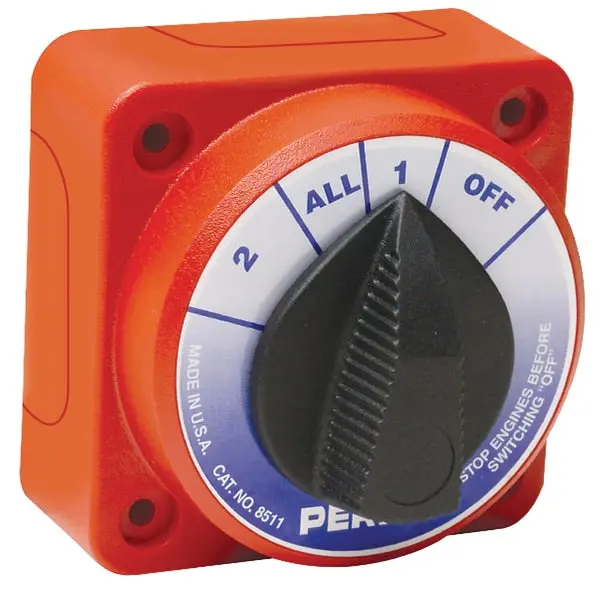 Multi Position Compact Battery Selector Switch,  4" X 4" X 3-1/8" 1