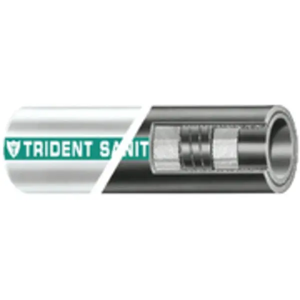 1-1/2 Sani Hose White Rubber 1