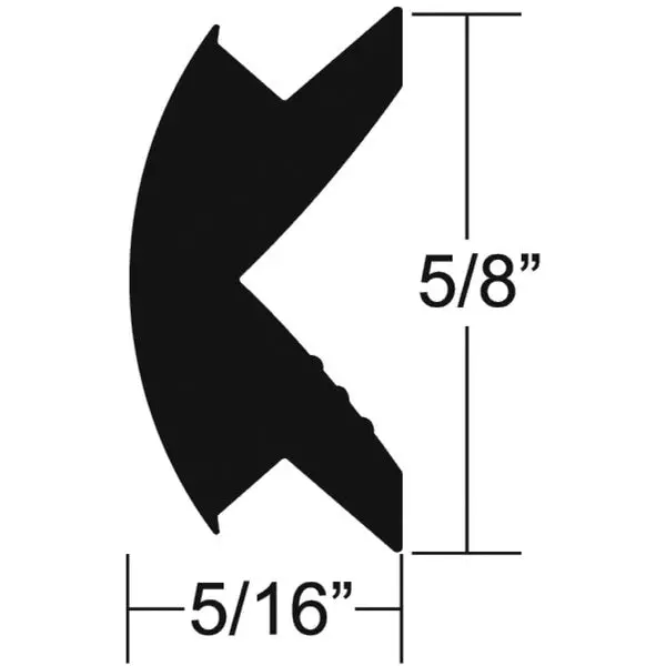 Taco V120342bka501 Flexible Vinyl Insert,  50' Black 1