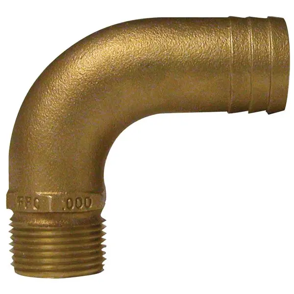 Ffc Bronze Full Flow 90 Degree Pipe-To Hose Adapter With Npt Thread 1