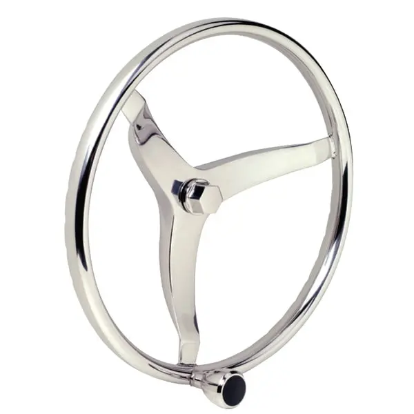 Stainless Steel Sports Steering Wheel With Turning Knob 1