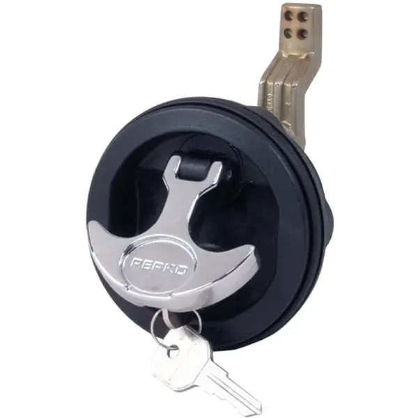 Surface-Mount Locking Latch For 1/8" To 3/4" Thick,  Black 1