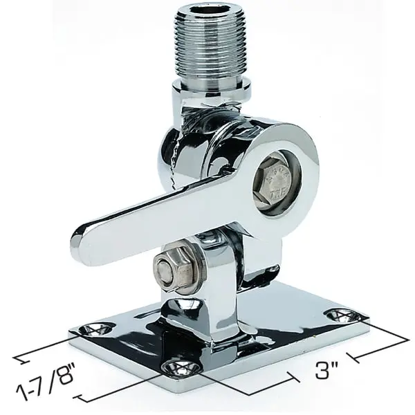 4-Way Antenna Ratchet Mount - Chrome Plated Brass 1