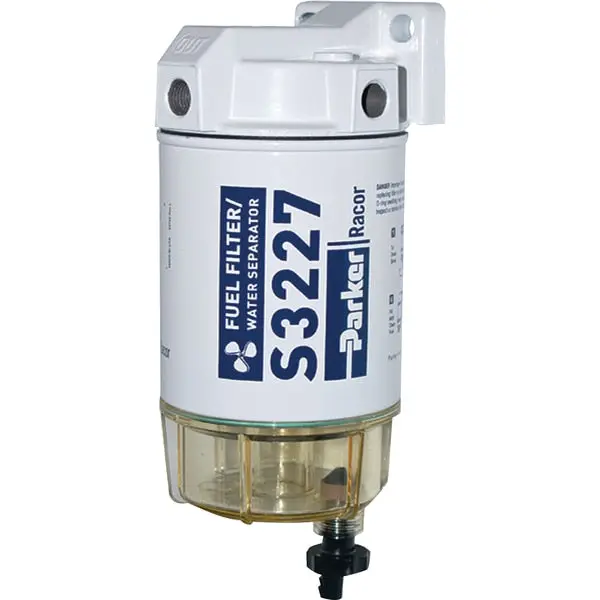 10 Micron Gas Spin-On Fuel/Water Seperator W/ Clear Bowl For Outboards 1