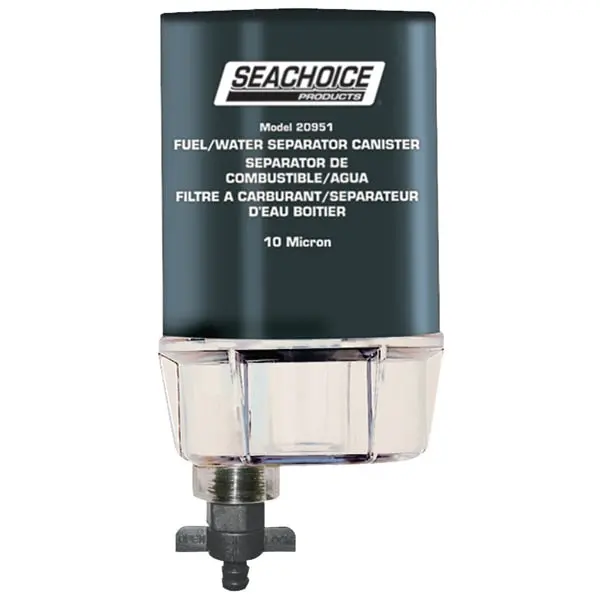 10 Micron Fuel/Water Separating Filter W/See Thru Bowl For Outboards 1