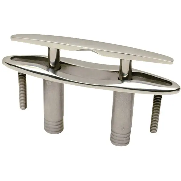 Stainless Steel Pull Up Cleat With Studs,  6",  Stud: 3/8"-16 Thread 1