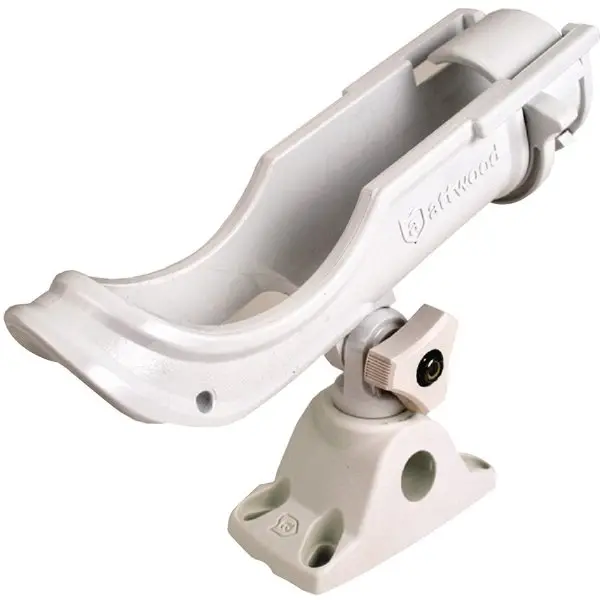 Attwood Adjustable Rod Holder With Bi-Axis Mount-White 1