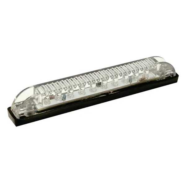 Green Led Underwater Light Strip,  10 Leds,  20 Lumens,  6" L X 1/2" W 1