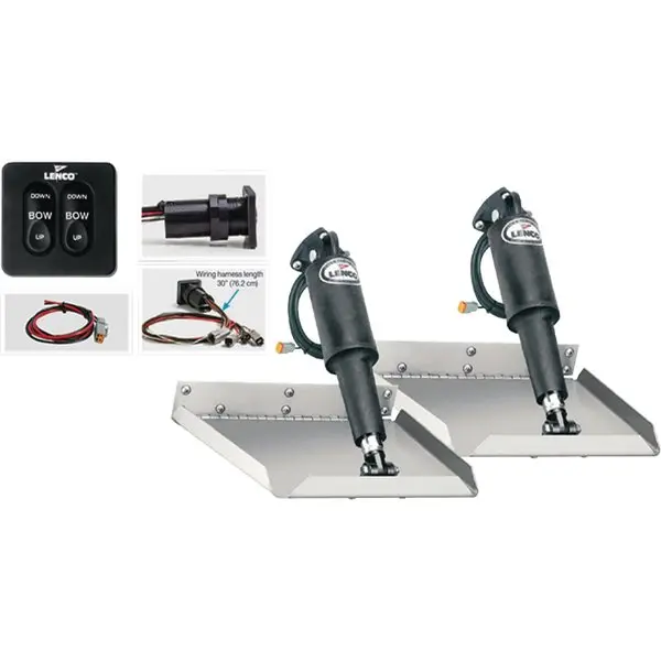 12" X 12" Edge Mount Electric Trim Tab Kit W/122 Switch 1