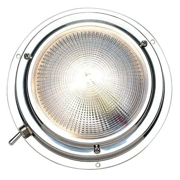 Polished Stainless Steel Day Or Night Vision Dome Light,  1-5/8" H 1