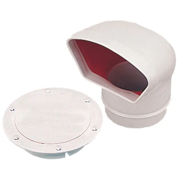 Pvc Low Profile Cowl Vent & Snap On Deck Plate 1