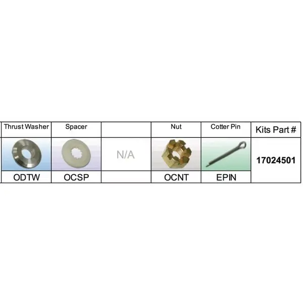 Fixed Hub Propeller Hardware Kit - Brp,  Type D,  40-140 Hp 1