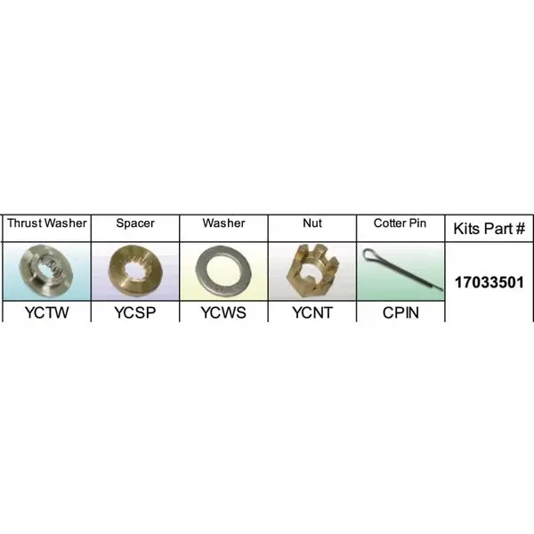 Fixed Hub Propeller Hardware Kit - Yamaha,  Type C 1