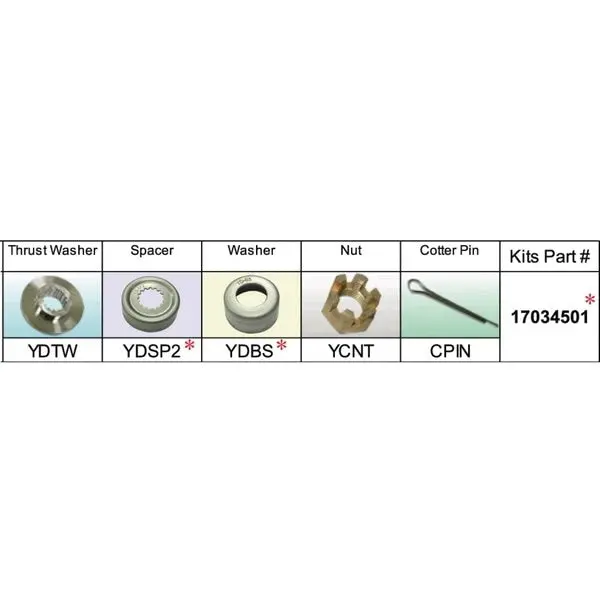 Fixed Hub Propeller Hardware Kit - Yamaha,  Type D 1