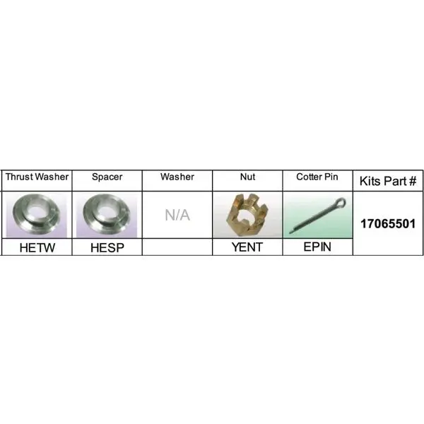 Fixed Hub Propeller Hardware Kit - Honda,  Type E 1